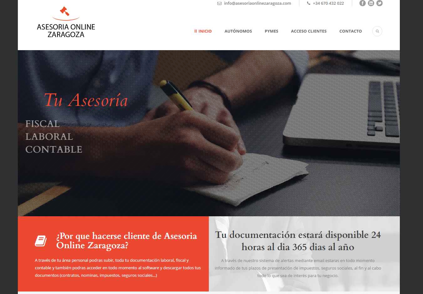 Web design for online consulting and management