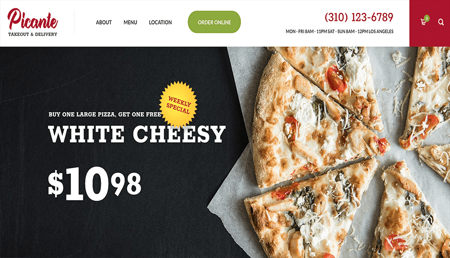 páginas web para pizzerías