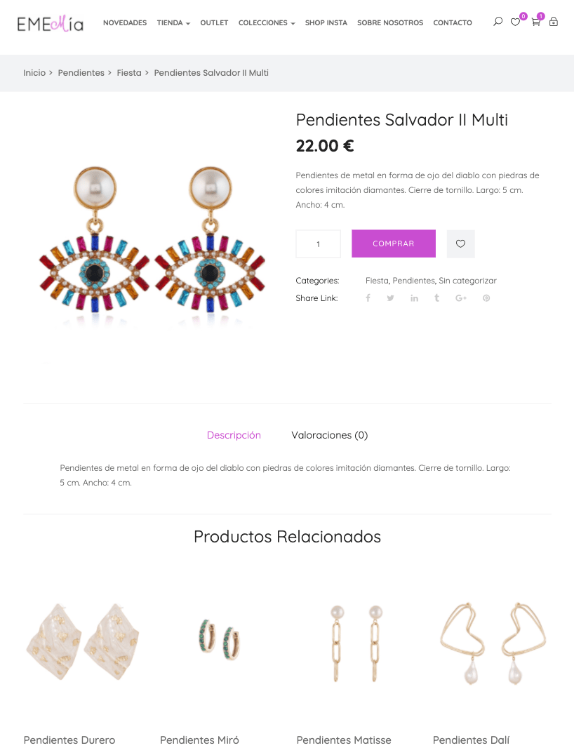 individual jewelry product